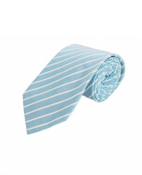 Cravate à rayures bleu ciel